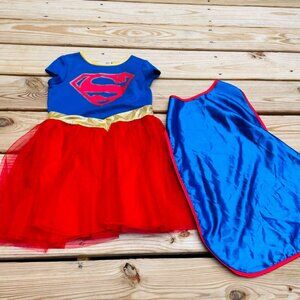 🦸🏻‍♀️ KIDS COSTUME- Supergirl Costume With Cape Size S (6/6X)